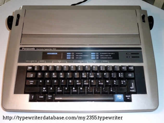 manual de panasonic electronic typewriter r340